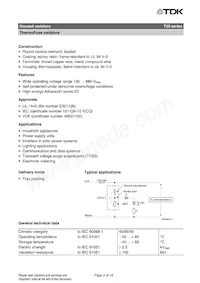 B72220T2681K105 Datasheet Pagina 2