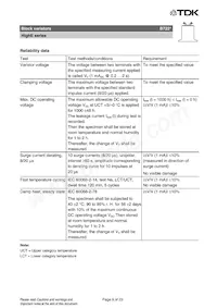 B72280B0231K001 Datasheet Pagina 9