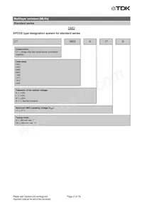 B72580V0600K062 Datasheet Pagina 2