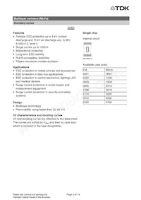 B72580V0600K062 Datasheet Pagina 3