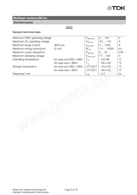 B72580V0600K062 Datasheet Pagina 4