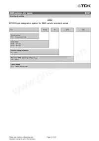 B72650M0231K072 Datasheet Pagina 2