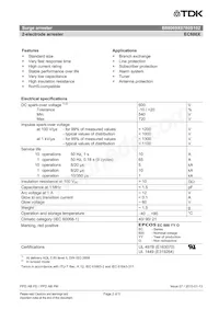 B88069X0780S102 Datasheet Pagina 2