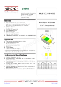 MLESD24B-0603-TP Datasheet Copertura