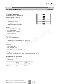 B82144F1106J000 Datasheet Pagina 2