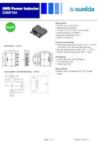 CDEP134NP-2R5MC Datasheet Cover