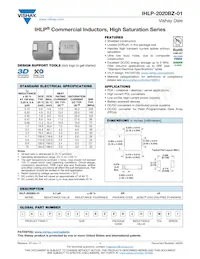 IHLP2020BZERR33M01 Datenblatt Cover