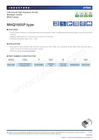 MHQ1005P9N1JT Datasheet Copertura