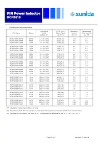 RCR1616NP-180M Datasheet Pagina 2
