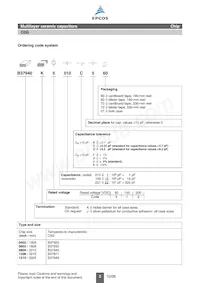 B37940K2331J060 Datasheet Pagina 2