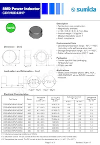 CDRH8D43HPNP-6R8NC Datasheet Cover