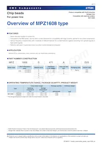 MPZ1608S221ATD25數據表 頁面 3