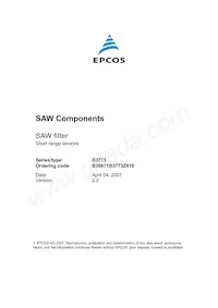 B39871B3773Z810 Datasheet Copertura