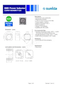 CDRH10D68RT125NP-7R5NC Datasheet Cover