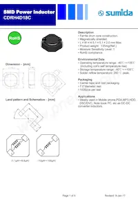 CDRH4D18CNP-4R7NC-H Datasheet Copertura