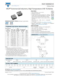 IHLP2525CZER150M51 Datasheet Copertura