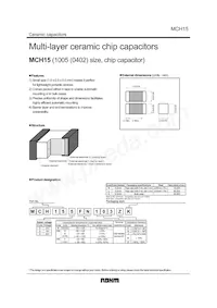 MCH153FN104ZK Datasheet Copertura