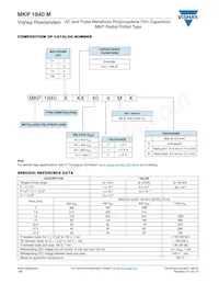 MKP1840515105M Datasheet Pagina 2