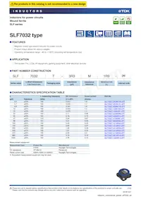 SLF7032T-100M1R4-2PF Datenblatt Cover