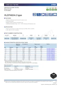 VLCF4024T-1R6N2R1-2 Datenblatt Cover