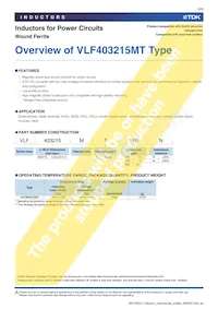 VLF403215MT-4R7M Datasheet Pagina 3