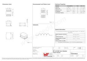 744040200033 Datasheet Copertura