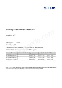 B37987M1154K054 Datasheet Copertura