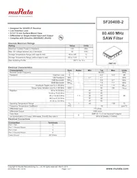 SF2040B-2 Datasheet Copertura