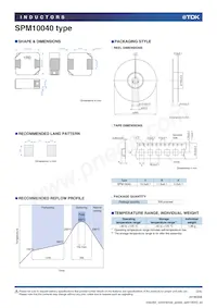 SPM10040T-3R3M Datasheet Pagina 3