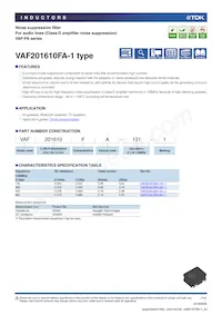 VAF201610FA-841-1 Datenblatt Cover