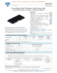 WSH2818R1000FEA Datasheet Copertura