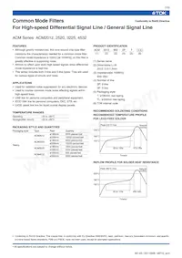 ACM2520-102-2P Datasheet Pagina 2