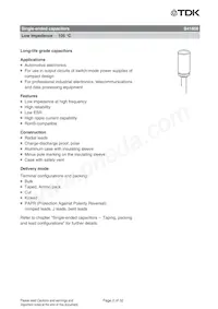 B41858D7158M000 Datasheet Pagina 3