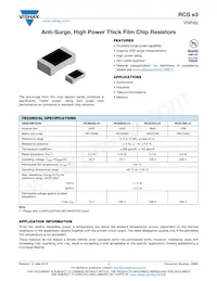 RCS08059R76FKEA Datasheet Copertura