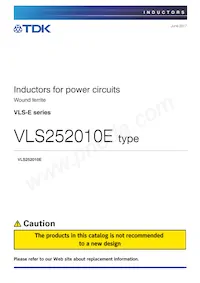 VLS252010ET-R47N Datasheet Cover