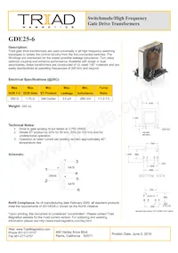 GDE25-6-B Datasheet Cover