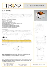 F16-070-C2 Datasheet Cover