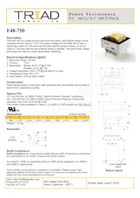 F48-750 Datasheet Cover