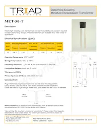 MET-50-T數據表 封面