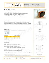 VPL10-2500數據表 封面