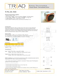 VPL20-500 Datasheet Cover