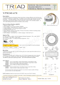 VPM240-670 Datasheet Cover