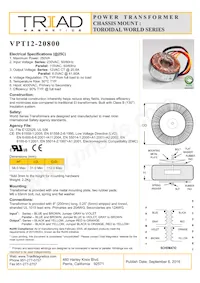 VPT12-20800 Datasheet Cover