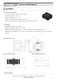 CDRH104NP-820MC Datasheet Cover