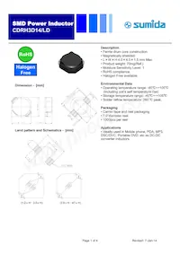 CDRH3D14/LDNP-6R8NC Datasheet Copertura