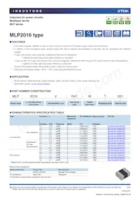 MLP2016VR47MT Datasheet Cover
