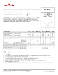 RF1419D Datasheet Copertura