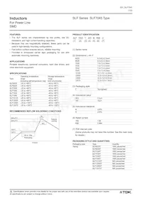 SLF7045T-102MR14 Datenblatt Cover