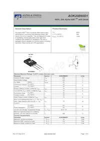 AOK20B60D1 Datasheet Copertura