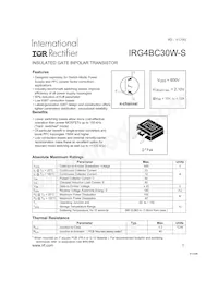 IRG4BC30W-STRL數據表 封面